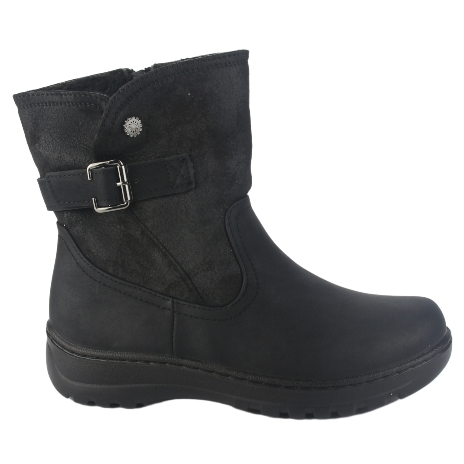 BOTIN CHALADA MUJER QUAL-7 NEGRO CASUAL - 1