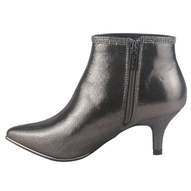 BOTIN CHALADA MUJER PLOS-66 PLATEADO CASUAL - 2