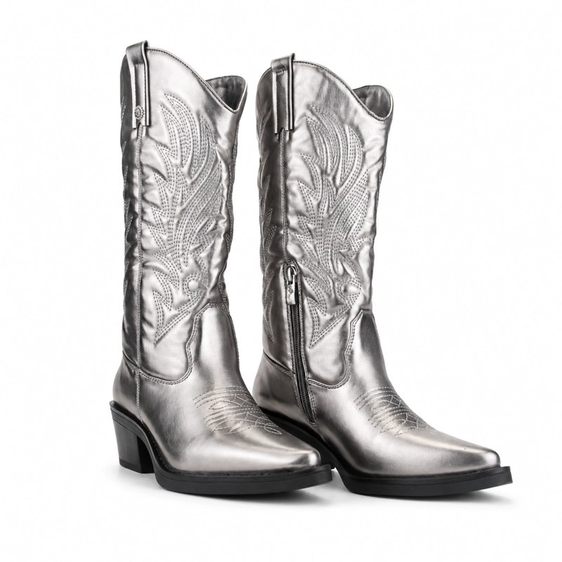 BOTA CHALADA MUJER WEST-22 PLATEADO CASUAL - 5