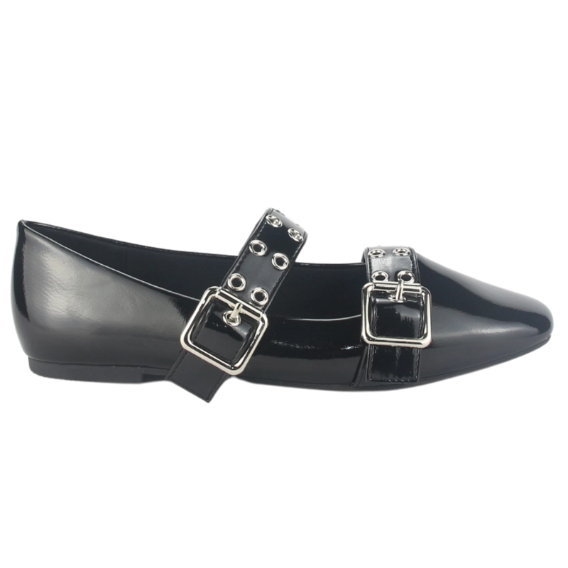 BALLERINA CHALADA MUJER MIU-7 NEGRO CASUAL - 1