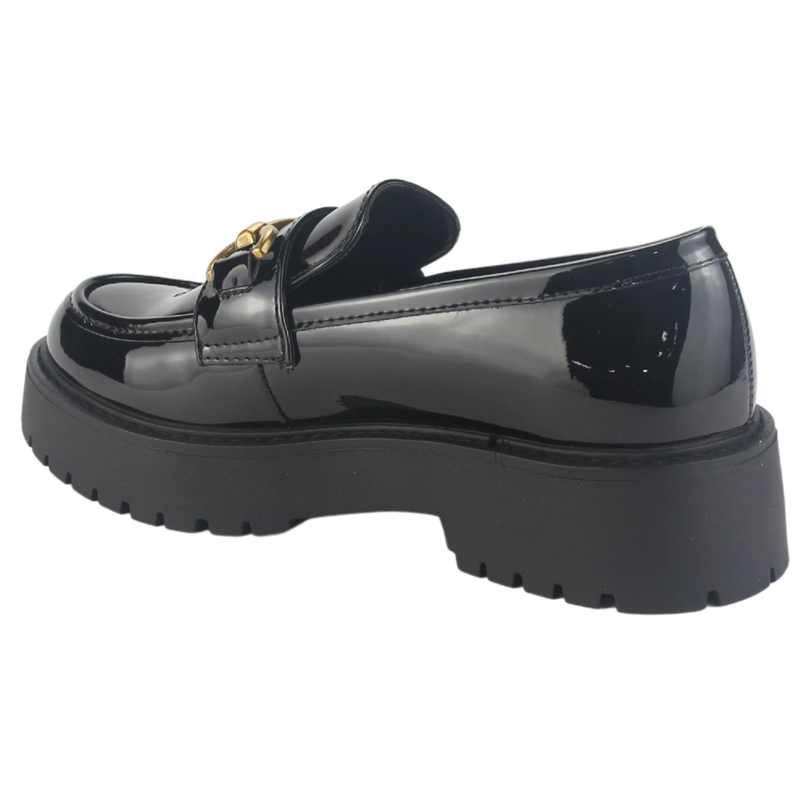 MOCASIN CHALADA MUJER LENIN-4 NEGRO CASUAL - 4