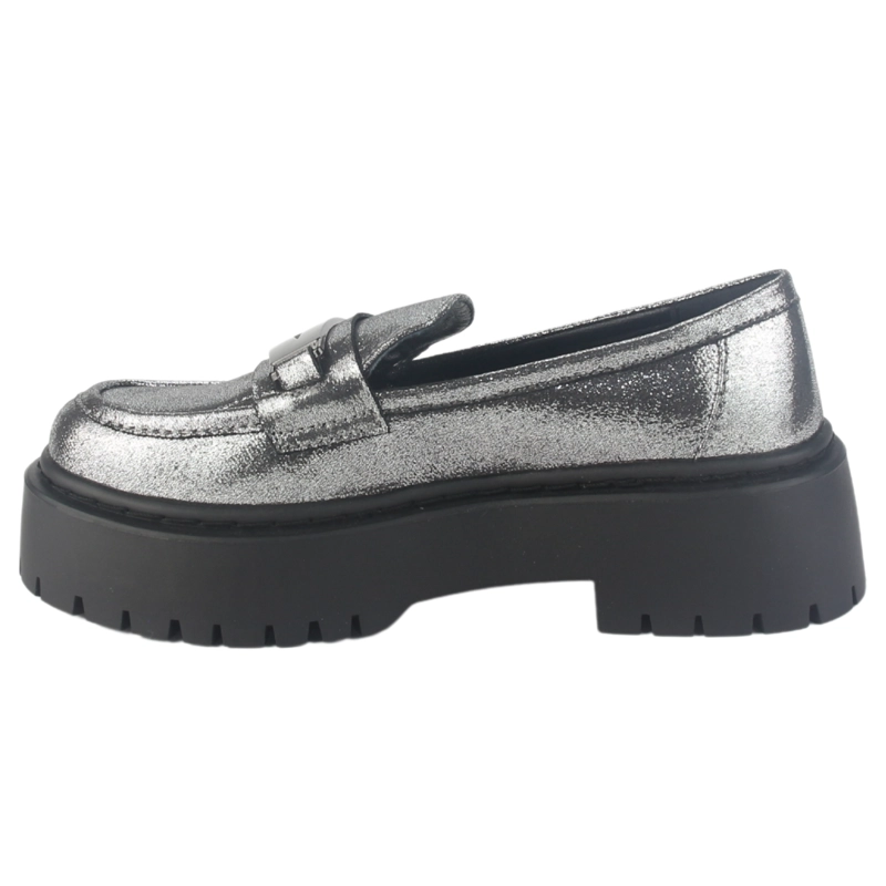 MOCASIN CHALADA MUJER LEWIS-1 PLATEADO CASUAL - 2