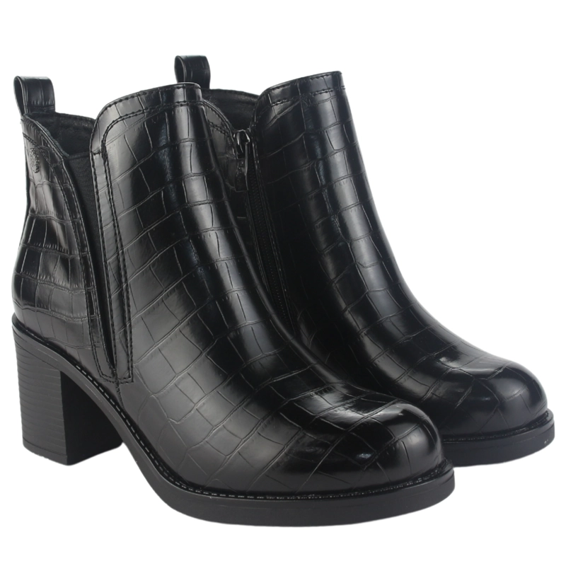 BOTIN CHALADA MUJER PRATA-6 NEGRO CASUAL - 5
