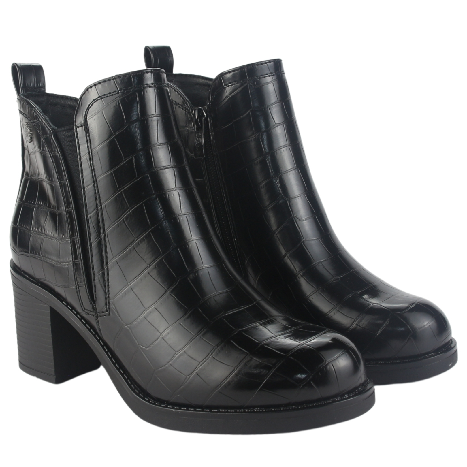 BOTIN CHALADA MUJER PRATA-6 NEGRO CASUAL - 5