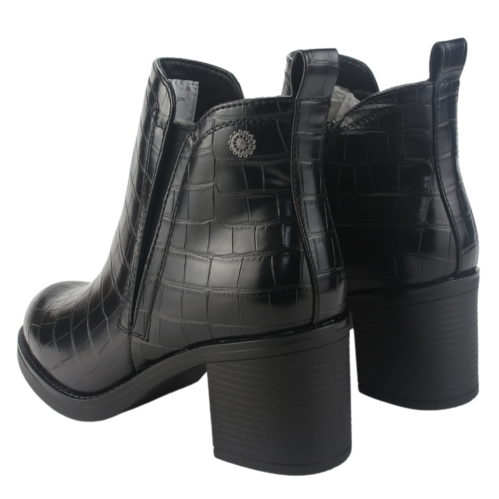 BOTIN CHALADA MUJER PRATA-6 NEGRO CASUAL - 6