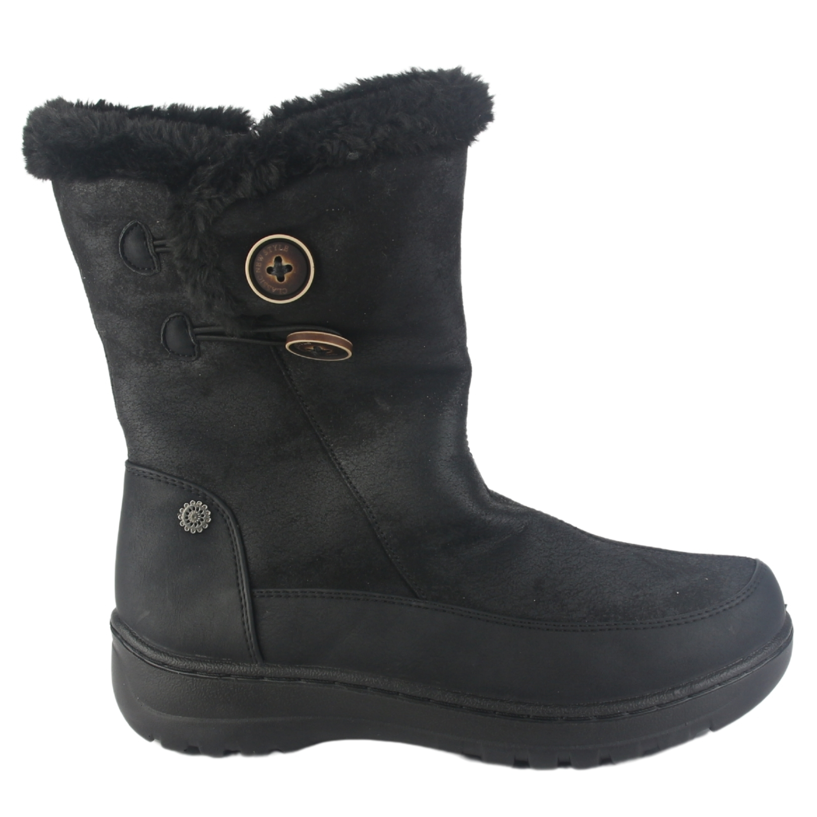 BOTIN CHALADA MUJER QUAL-8 NEGRO CASUAL - 1