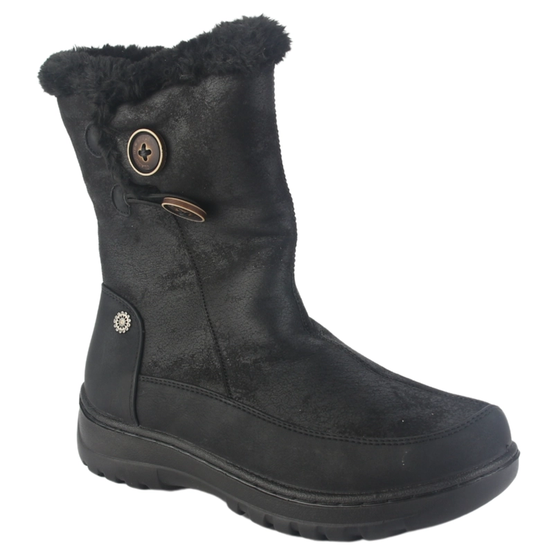 BOTIN CHALADA MUJER QUAL-8 NEGRO CASUAL - 3