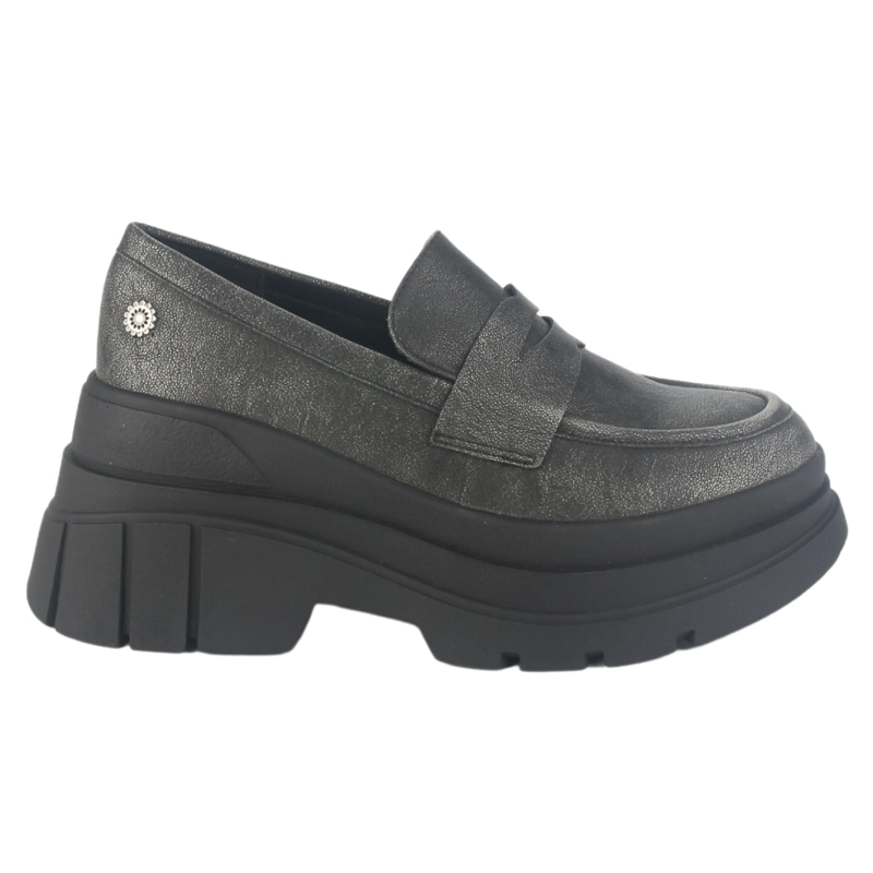 MOCASIN CHALADA MUJER NATIRUS-3 PLATEADO CASUAL - 1