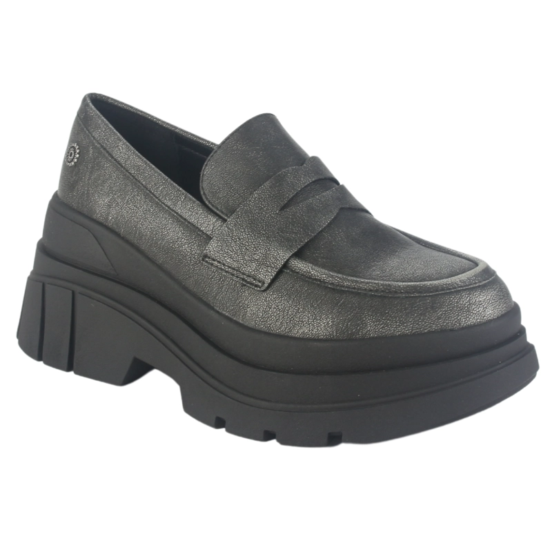 MOCASIN CHALADA MUJER NATIRUS-3 PLATEADO CASUAL - 3
