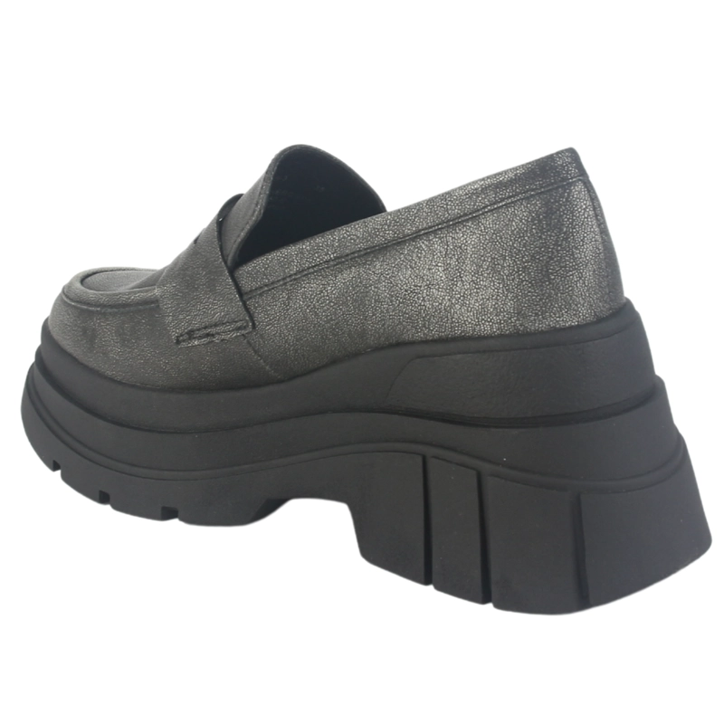 MOCASIN CHALADA MUJER NATIRUS-3 PLATEADO CASUAL - 4