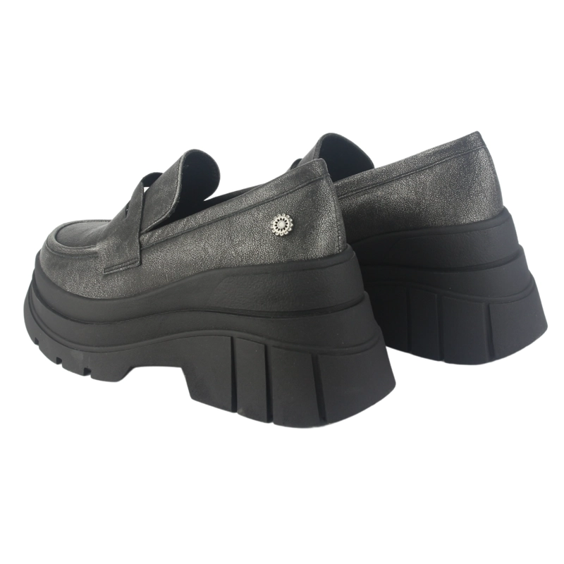 MOCASIN CHALADA MUJER NATIRUS-3 PLATEADO CASUAL - 6