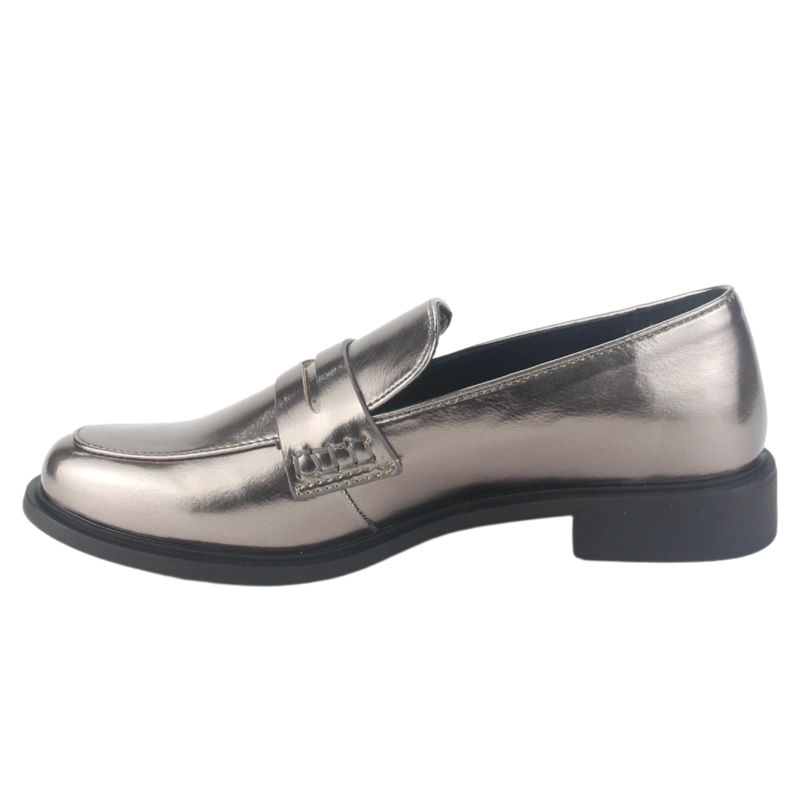 MOCASIN CHALADA MUJER MOCCA-2 PLATEADO CASUAL - 2
