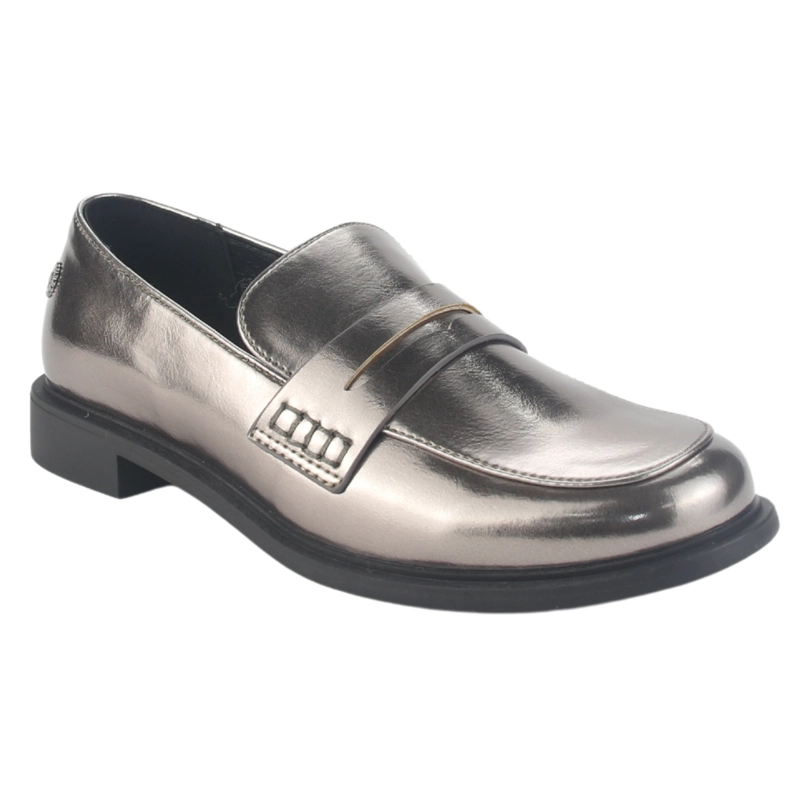 MOCASIN CHALADA MUJER MOCCA-2 PLATEADO CASUAL - 3