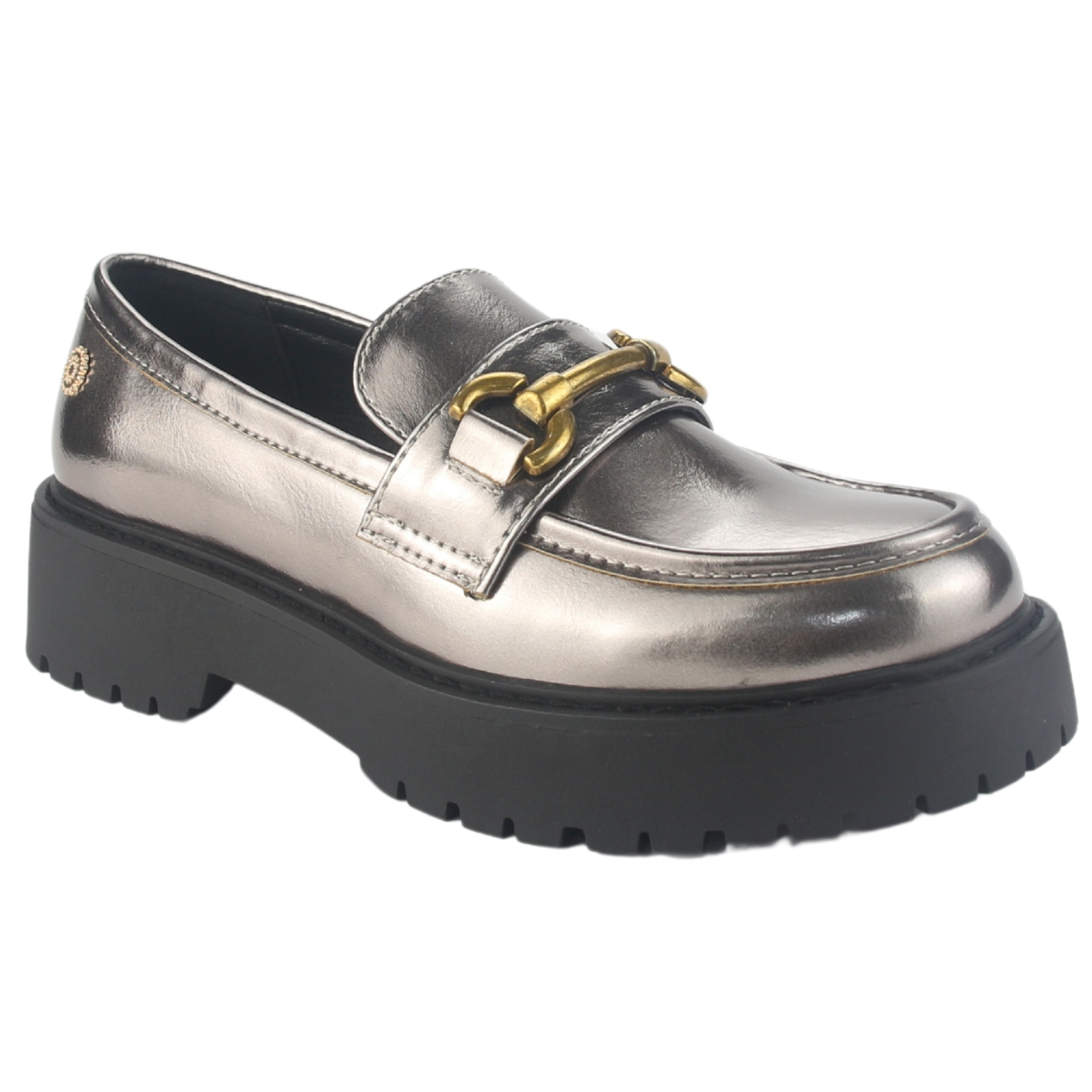 MOCASIN CHALADA MUJER LENIN-4 PLATEADO CASUAL - 3
