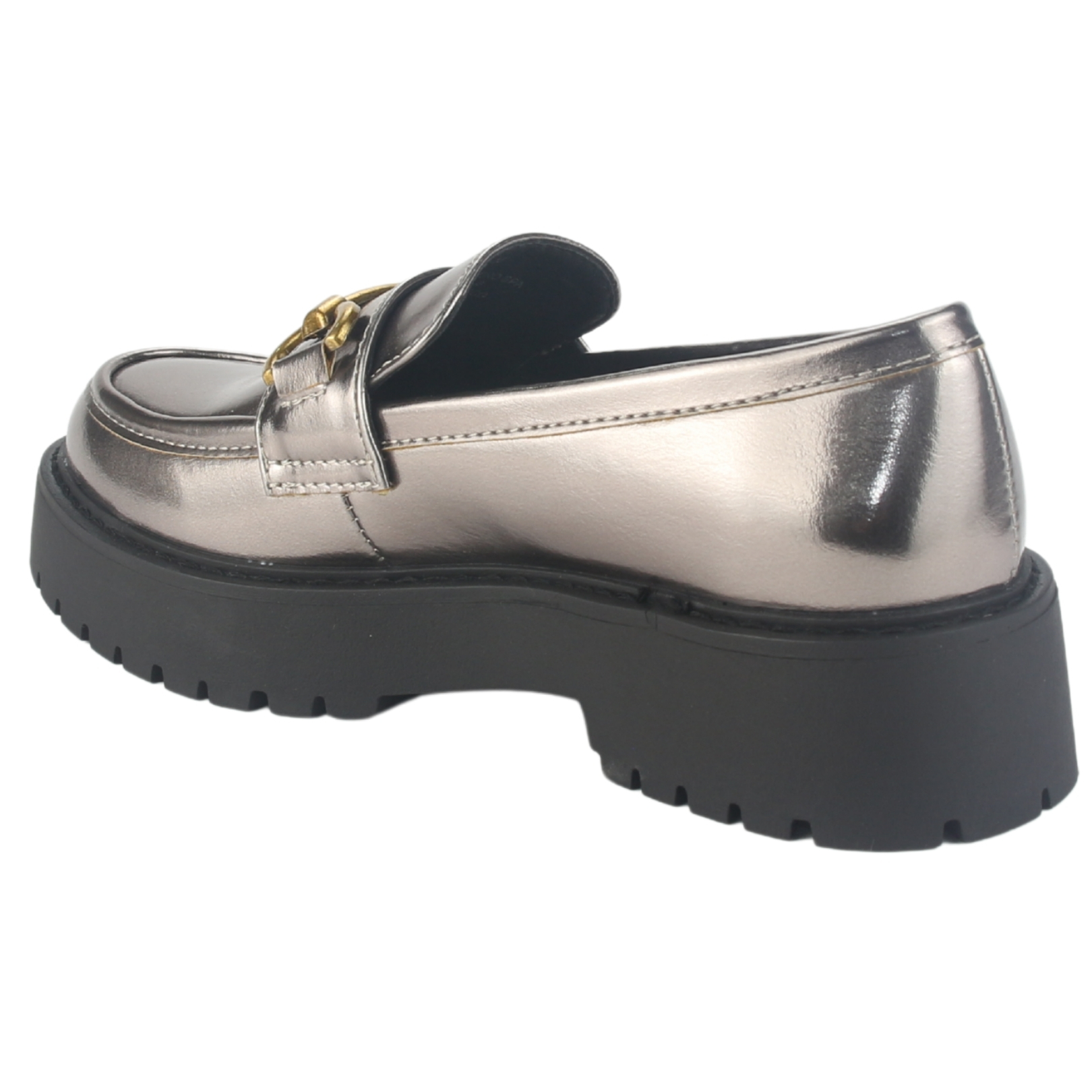 MOCASIN CHALADA MUJER LENIN-4 PLATEADO CASUAL - 4