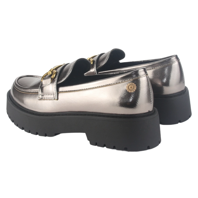 MOCASIN CHALADA MUJER LENIN-4 PLATEADO CASUAL - 6