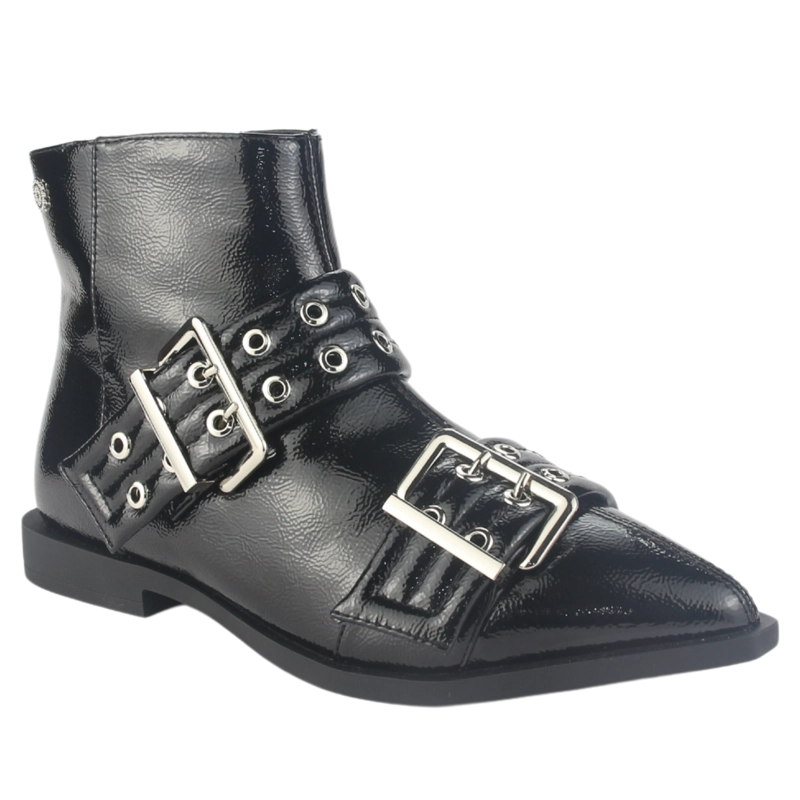 BOTIN CHALADA MUJER SLIK-11 NEGRO CASUAL - 3