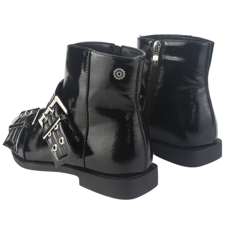 BOTIN CHALADA MUJER SLIK-11 NEGRO CASUAL - 9