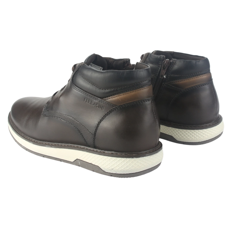 BOTIN FERRACINI HOMBRE 4172 WEMBLEY CAFE  OSCURO CASUAL - 6