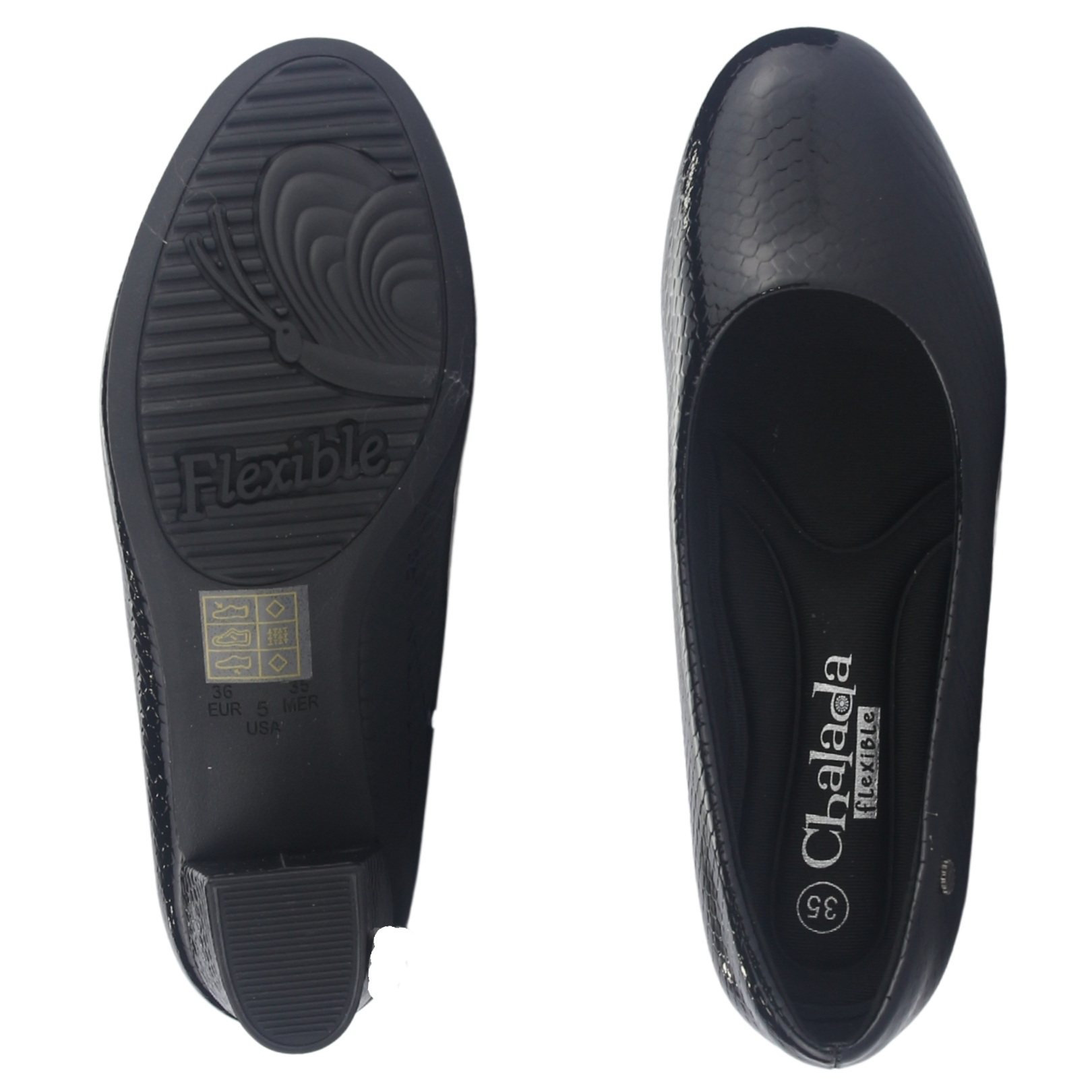 ZAPATO MUJER CHALADA FLEXI-58 NEGRO CASUAL - 7