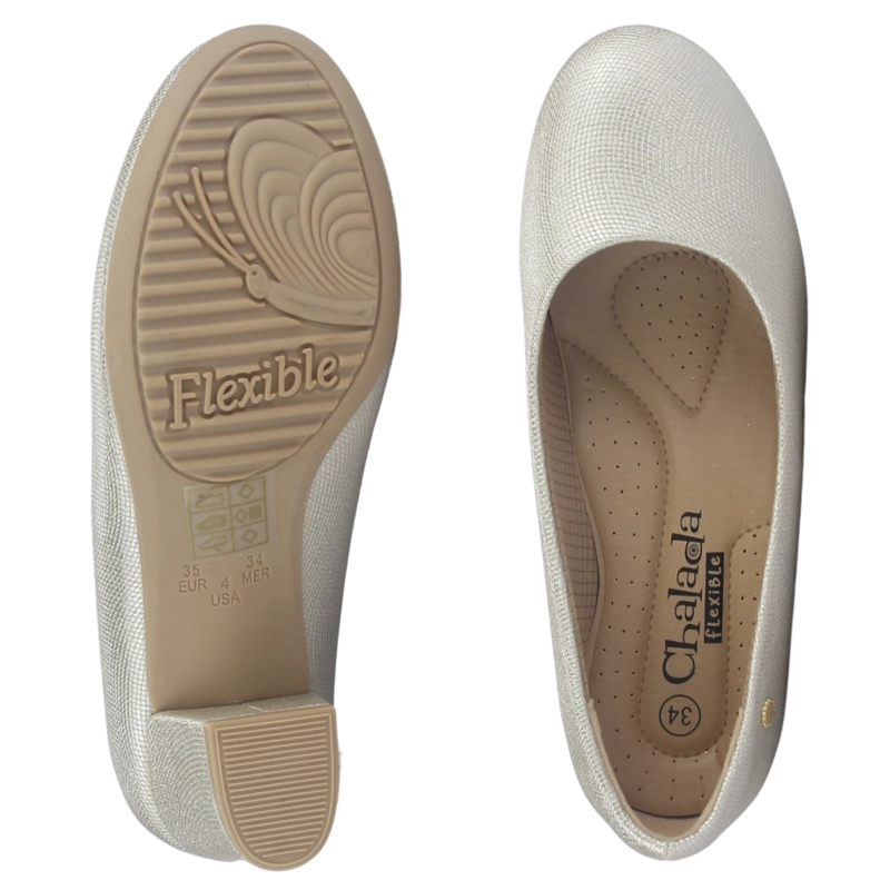 ZAPATO MUJER CHALADA FLEXI-70 DORADO CASUAL - 7