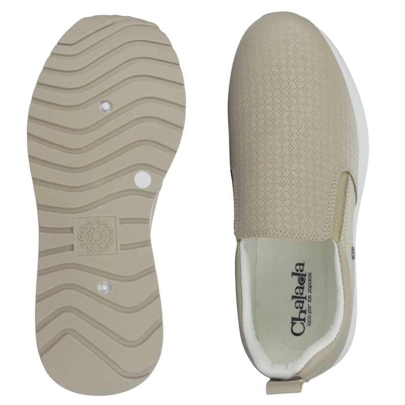 ZAPATILLA MUJER URBANO BEIGE CHALADA VITA-5 - 7