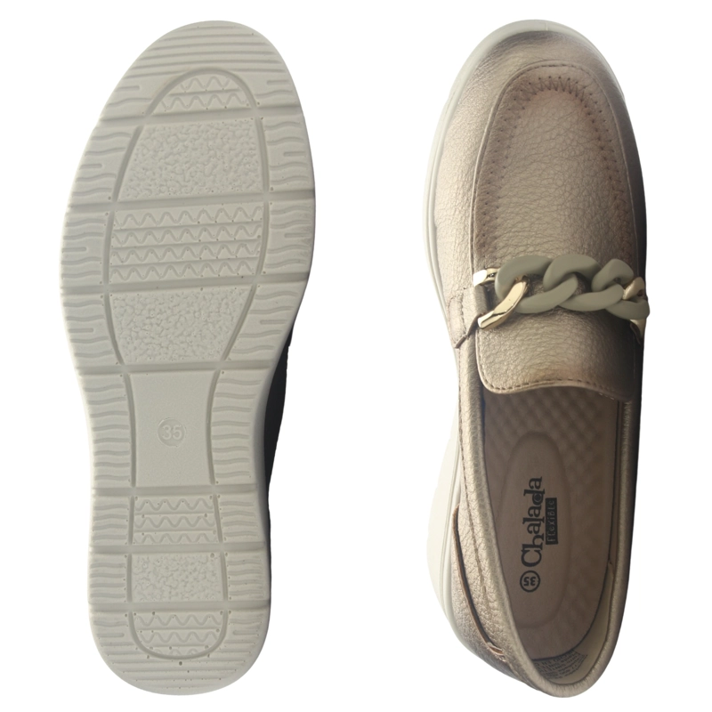 ZAPATO MUJER  CHALADA DEZA-5 DORADO CASUAL - 7