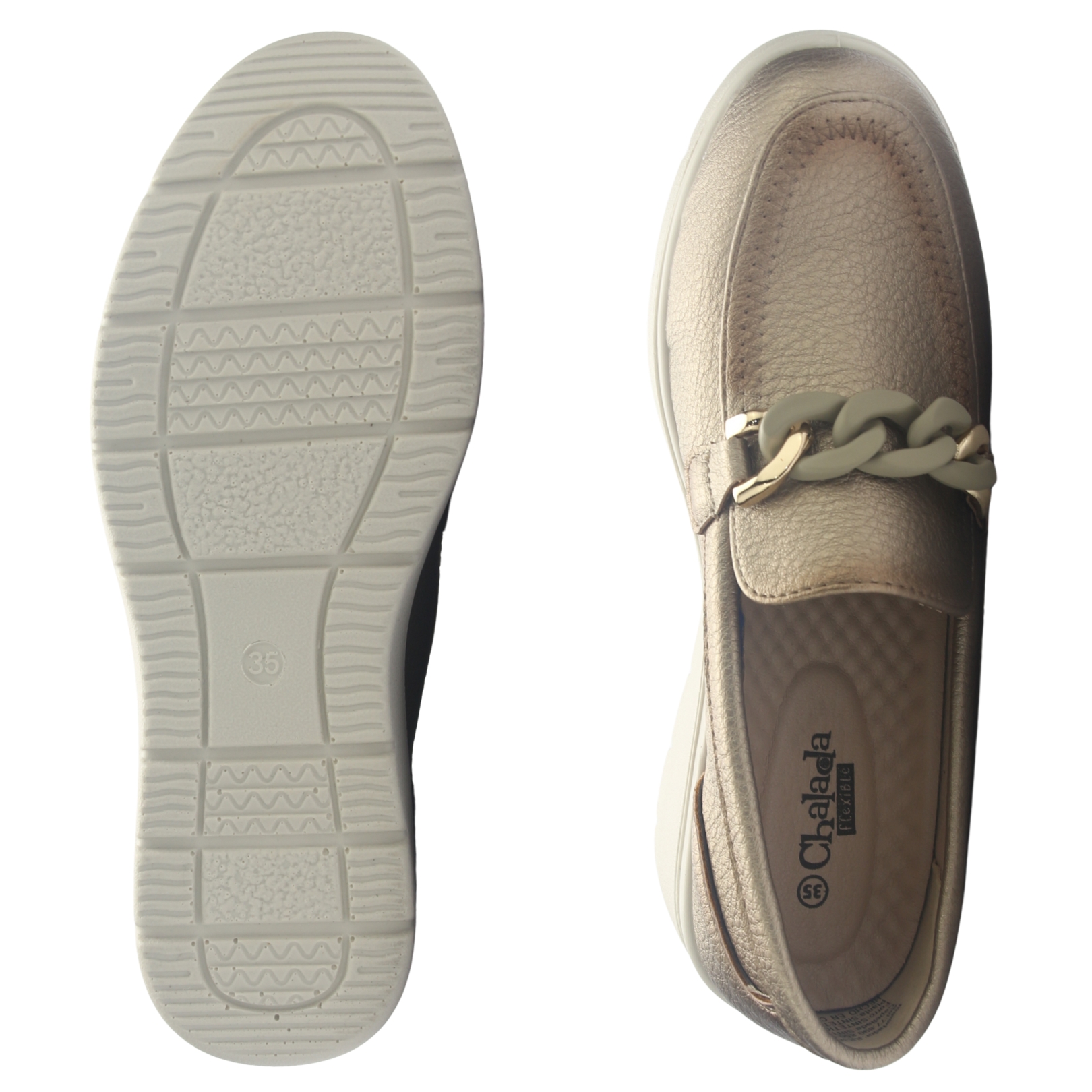 ZAPATO MUJER CHALADA DEZA-5 DORADO CASUAL - 7