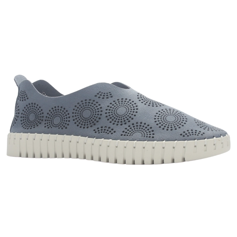 ZAPATO DE CUERO MUJER CHALADA TREN-1 AZUL CASUAL - 3