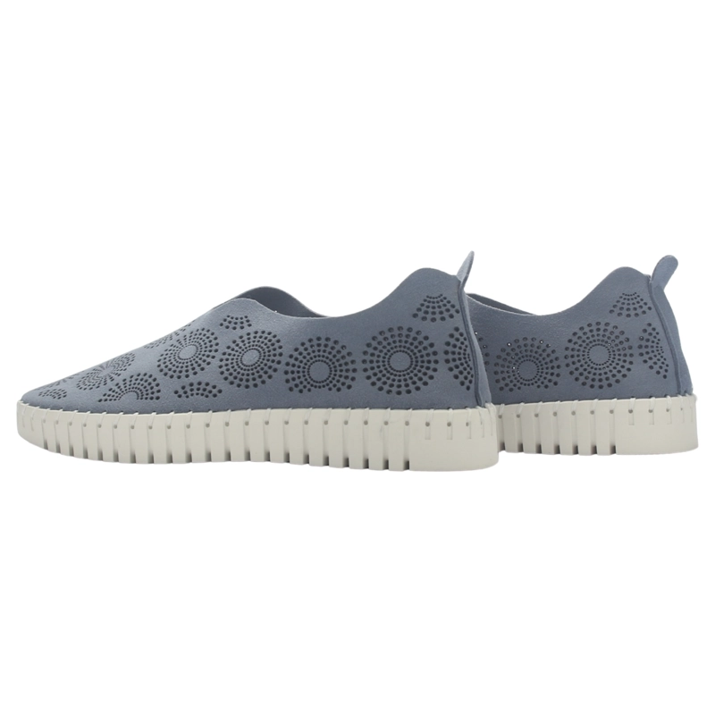 ZAPATO DE CUERO MUJER CHALADA TREN-1 AZUL CASUAL - 6