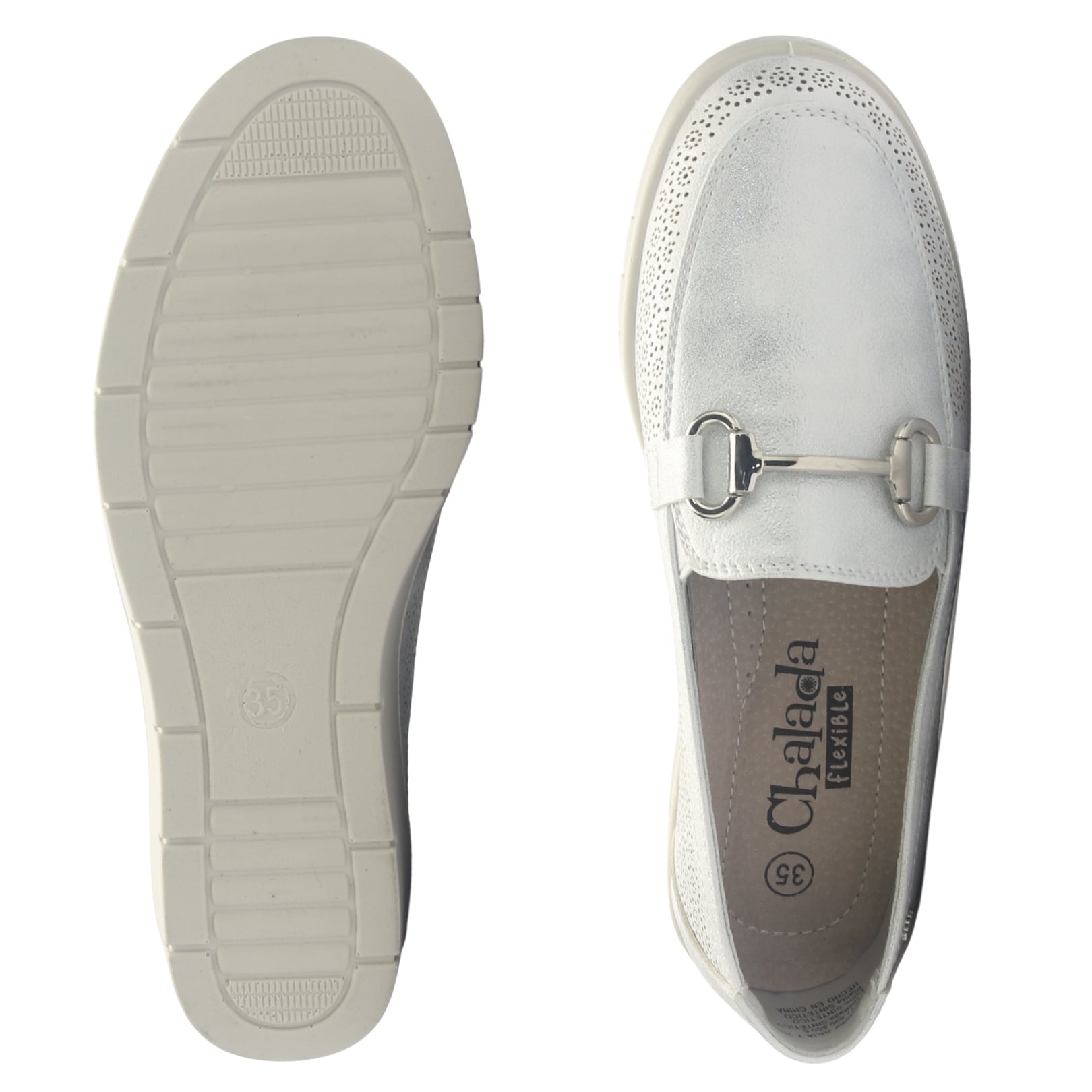ZAPATO MUJER CHALADA CONA-2 PLATEADO CASUAL - 7