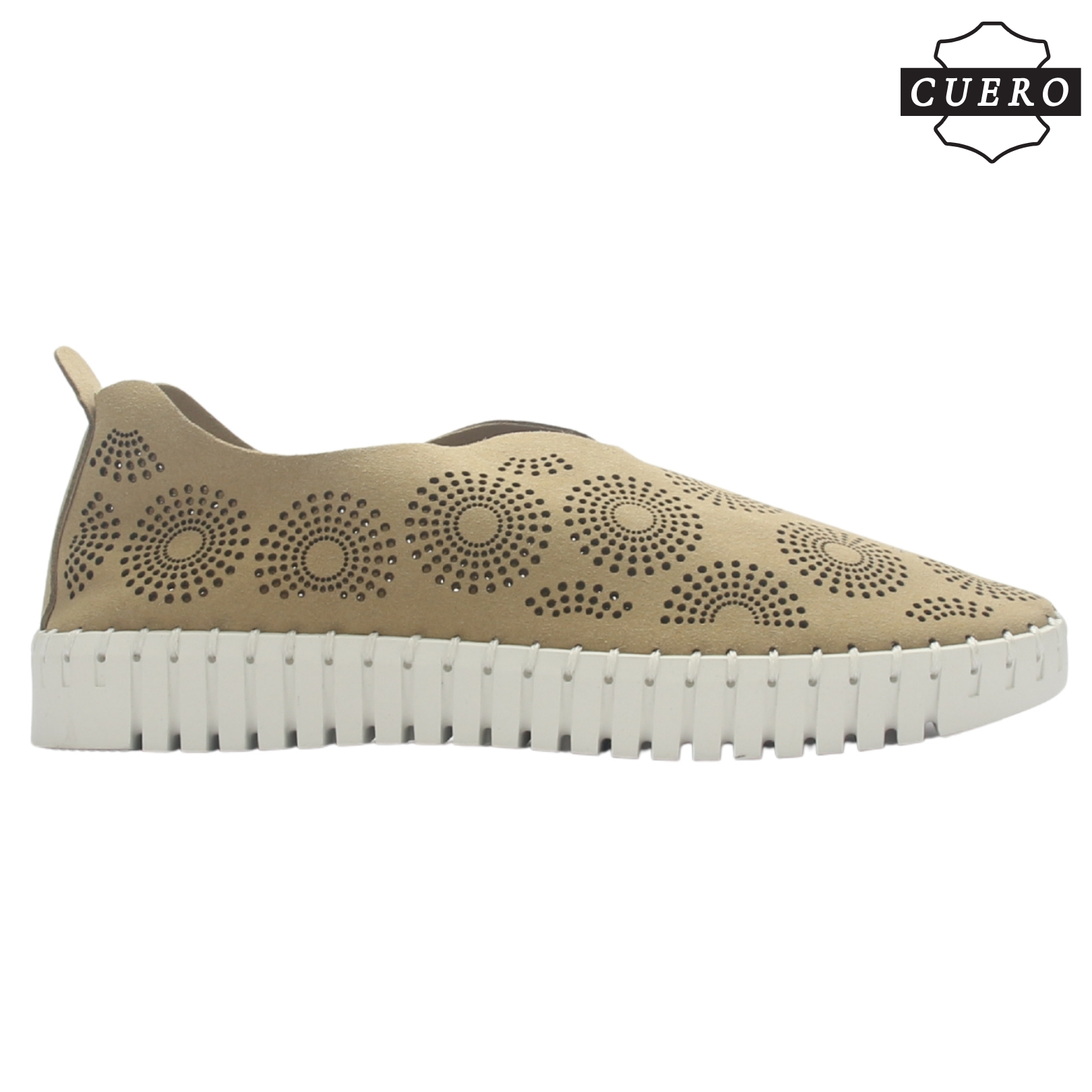 ZAPATO DE CUERO MUJER CHALADA TREN-1 TAUPE CASUAL - 1