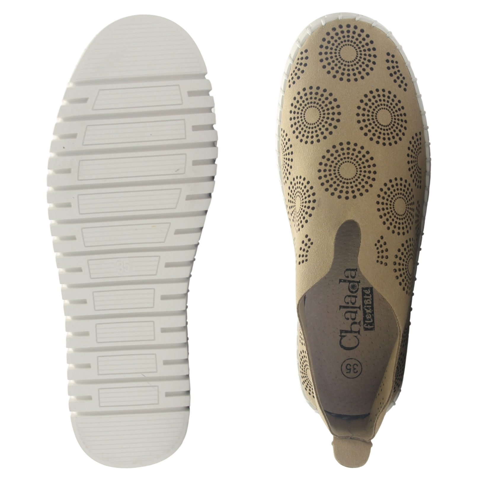 ZAPATO DE CUERO MUJER CHALADA TREN-1 TAUPE CASUAL - 7