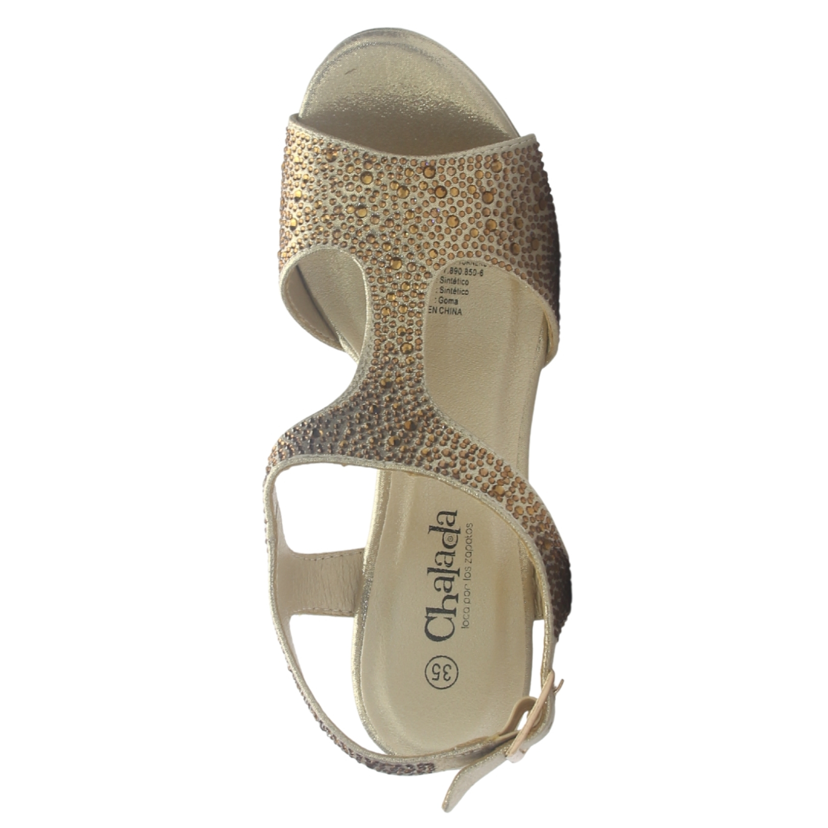 SANDALIA MUJER CHALADA COSIMO-26 DORADO CASUAL - 7