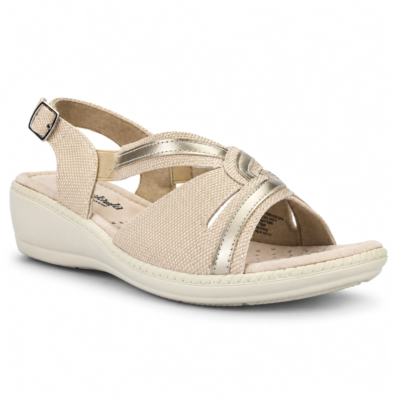 SANDALIA MUJER CHALADA LUPE-87 BEIGE CASUAL - 3