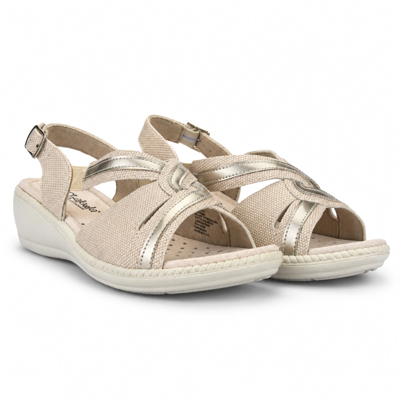 SANDALIA MUJER CHALADA LUPE-87 BEIGE CASUAL - 5