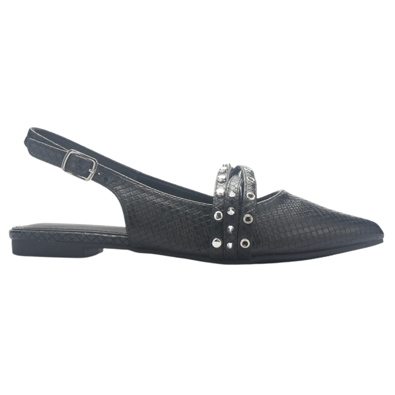 BALLERINA MUJER  CHALADA MARIS-8 NEGRO CASUAL - 1