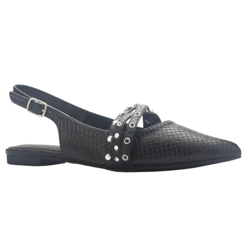 BALLERINA MUJER  CHALADA MARIS-8 NEGRO CASUAL - 3