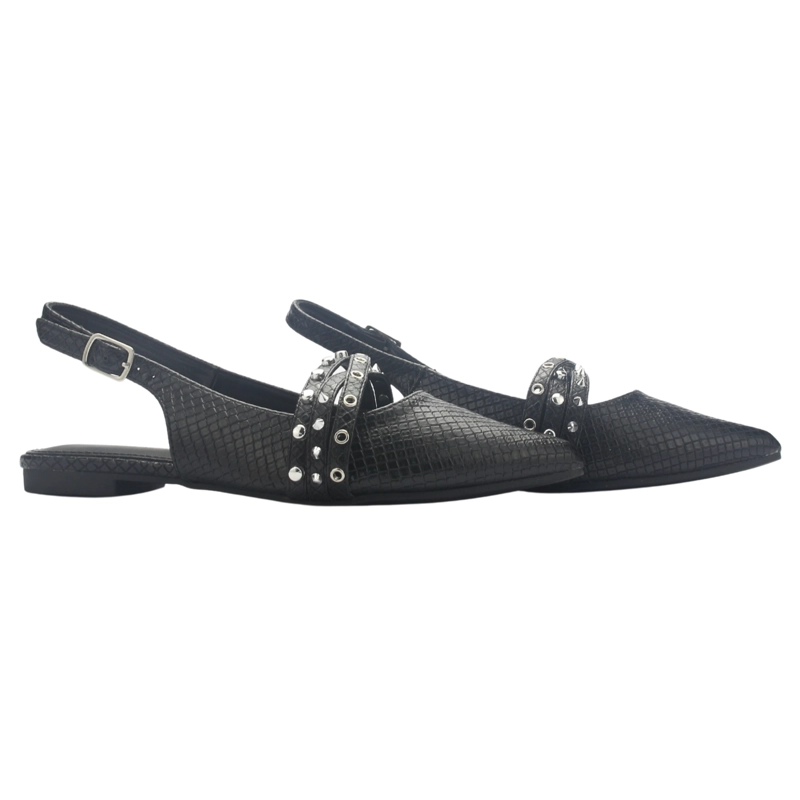 BALLERINA MUJER  CHALADA MARIS-8 NEGRO CASUAL - 5
