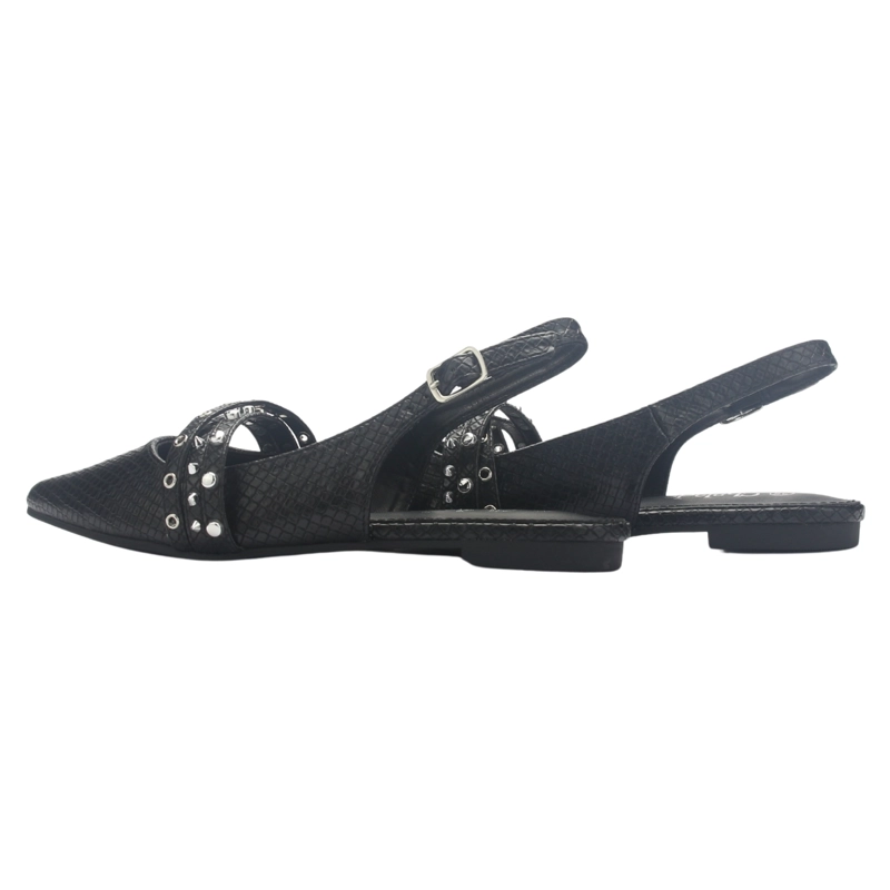 BALLERINA MUJER  CHALADA MARIS-8 NEGRO CASUAL - 6