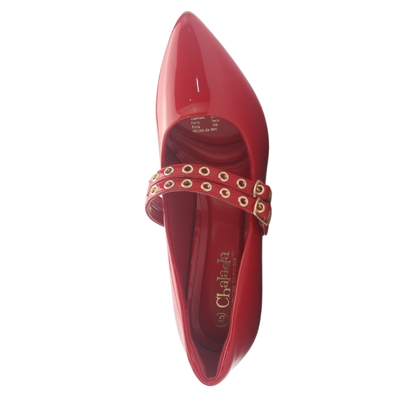 ZAPATO ROJO MUJER CASUAL CHALADA REGENT - 7