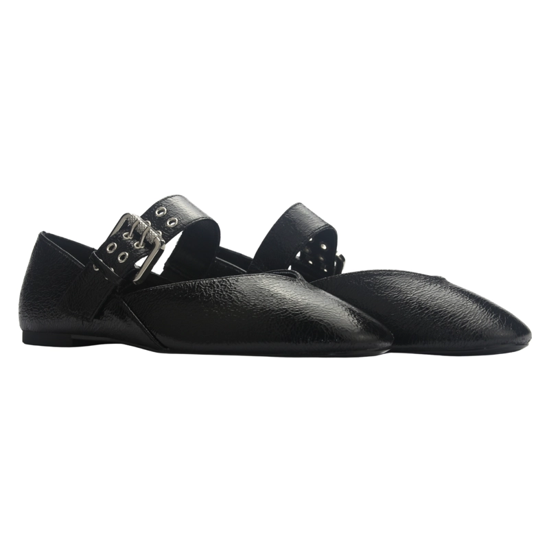 BALLERINA MUJER  CHALADA CORSA-20 NEGRO CASUAL - 5