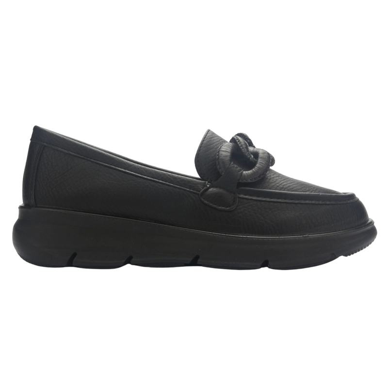 MOCASIN MUJER CHALADA GRAKI-2 NEGRO CASUAL - 1