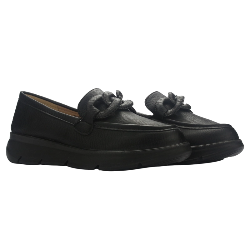 MOCASIN MUJER CHALADA GRAKI-2 NEGRO CASUAL - 6