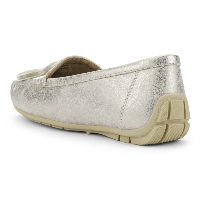 MOCASIN PLATEADO MUJER CASUAL CHALADA NAUTICO - 4