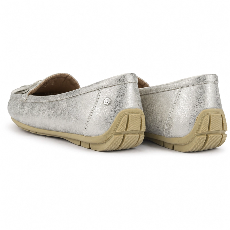 MOCASIN PLATEADO MUJER CASUAL CHALADA NAUTICO - 6