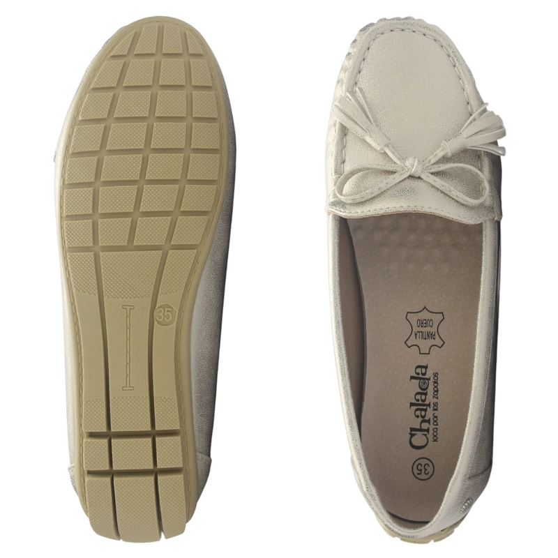 MOCASIN MUJER CASUAL CHAMPAGNE CHALADA NAUTICO-3 - 6