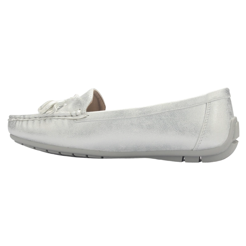 MOCASIN MUJER CASUAL PLATEADO CHALADA NAUTICO-3 - 2