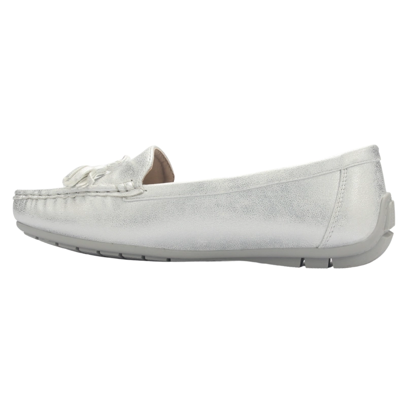 MOCASIN MUJER CASUAL PLATEADO CHALADA NAUTICO-3 - 2