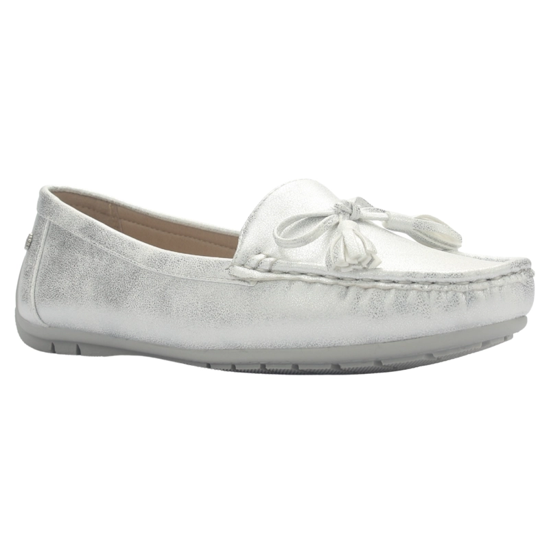 MOCASIN MUJER CASUAL PLATEADO CHALADA NAUTICO-3 - 3